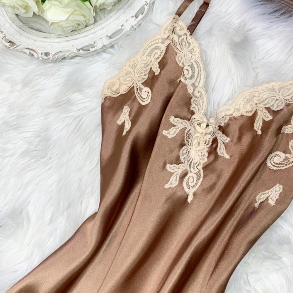 Vintage Y2K Oscar de la Renta lingerie slip dress